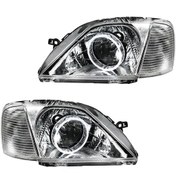 تصویر چراغ جلو اسپرت جمع ساز مدل 3D-Ring تک حلقه سفید 