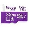 تصویر کارت حافظه microSDHC ویکومن مدل 533X کلاس 10 استاندارد UHS-I U1 سرعت 80MBps ظرفیت 32 گیگابایت به همراه خشاب 