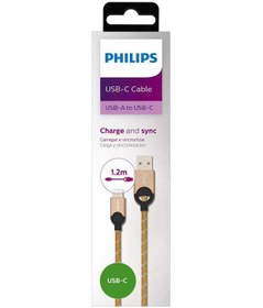 تصویر کابل 1.2 متری Type C فیلیپس DLC2628 Philips DLC2628 1.2m USB-A to USB-C Cable 48-95185-63286-5