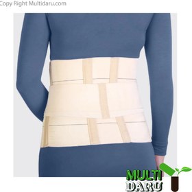 تصویر شکم بند با کش دوبل طب و صنعت کد 60430 Double Rubber Elastic Abdominal Binder