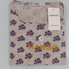 تصویر تیشرت نخی زنانه منگو طرح دار T-shirt Mango