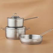 تصویر سرویس قابلمه استیل کاراجا مدل فیورینو ۵ پارچه 