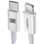 تصویر کابل تبدیل USB-C به لایتنینگ ارلدام مدل EC-086 طول 1 متر 