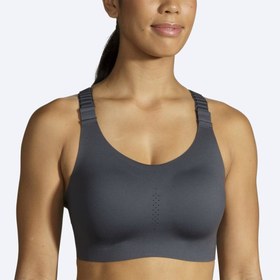 تصویر نیم تنه ورزشی زنانه بروکس مدل Brooks Racerback 2.0 Sports Bra|طوسی 