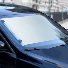 تصویر پرده آفتابگیر رولی شیشه جلو خودرو 53 سانتیمتر مدل دودی 
