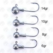 تصویر قلاب وزنه دار (جیگ هد) کاپیتان Captain مجموعه ۴ عددی 