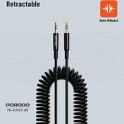 تصویر کابلPorodo AUX 3.5 to 3.5 Coil Cable 1.2M - Black 