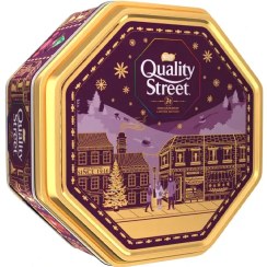 تصویر شکلات کوالیتی استریت قوطی فلزی نستله 813 گرمی Nestle Quality Street Christmas Chocolates Tin 813 gr