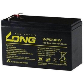 تصویر باتری یوپی اس 12 ولت 9 آمپر ساعت لانگ مدل WP1236W LONG WP1236W 12V 9Ah UPS Battery