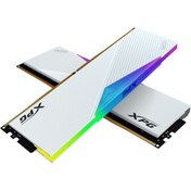 تصویر رم کامپیوتر DDR5 دو کاناله 5200 مگاهرتز CL38 ای دیتا ایکس پی جی مدل LANCER RGB WHITE DRAM MODULE ظرفیت 32 گیگابایت 