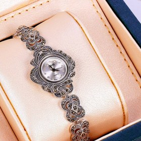 تصویر ساعت نقره سما کد 18055 