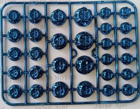 تصویر گل پیچ آبی جذاب روی پیچ موتورسیکلت 