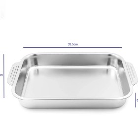 تصویر تابه استیل لازانیا مخصوص فر کد B4124 