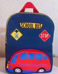 تصویر کیف مهدکودک پسرانه طرح اتبوسی با جنس مخمل 