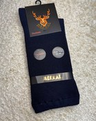 تصویر جوراب دیابتی نخ پنبه مرال - سورمه ای 