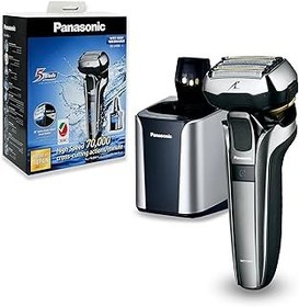 تصویر Panasonic ES-LV9Q درخشنده برقی 5 تیغه مرطوب و خشک ساخته شده در ژاپن با استفاده از حالت تمیز کردن و شارژ برای مردان Panasonic ES-LV9Q Wet &amp; Dry 5-Blade Electric Shaver Made in Japan with Cleaning &amp; Charging Stand For Men