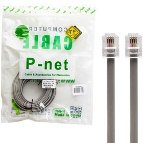 تصویر کابل مودم و تلفن پی نت (P-net) طول 10 متر pnet computer cable modem cable 10m