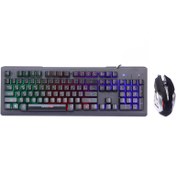 تصویر کیبورد و ماوس گیمینگ کینگ استار مدل KBM285G KingStar KBM285G Keyboard And Mouse