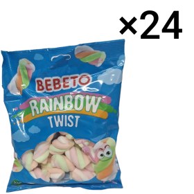 تصویر مارشمالو ببتو رنگین کمان پیچی (Rainbow Twist) 135 گرمی - عمده کارتن 24 عددی 