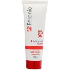 تصویر کرم ضدآفتاب رنگی فرونیا مدل 01 حجم 50 میلی لیتر Feronia colored sunscreen cream, model 01, volume 50 ml