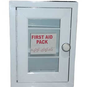 تصویر جعبه کمک‌های اولیه فلزی دیواری 