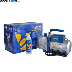 تصویر پمپ وکیوم دو مرحله‌ ای ولیو مدل VE245N با توان 1/2 اسب بخار VALUE Dual Stage Vacuum Pump VE245N 1/2hp