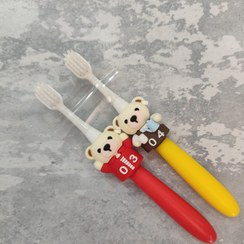 تصویر مسواک فانتزی 2 تا 5 سال طرح خرسی (2 عدد در یک بسته) 