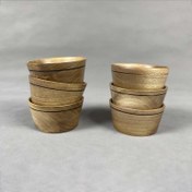 تصویر کاسه ماست خوری چوبی - کد 10 