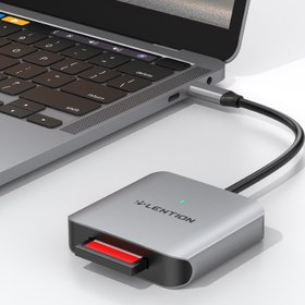 تصویر تبدیل USB-C به کارت خوان CF لنشن مدل C9CR ا Lention USB-C to CF Card Reader C9CR Lention USB-C to CF Card Reader C9CR