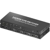 تصویر سوئيچ کی وی اِم 4 پورت HDMI تی سی تی TCT 4*1 HDMI USB KVM Switch
