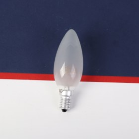 تصویر لامپ رشته ای شمعی 60 وات ام وی سی مدل مات پایه E14 بسته 5 عددی 