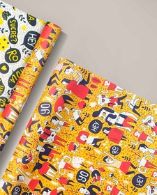 تصویر 3 برگ کاغذ کادو لینن – 1091 