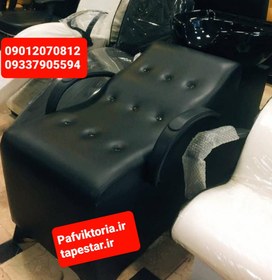 تصویر سرشور آرایشگاهی مبلی خوابیده دکمه ای چرم خارجی آلگرو ارسال به سراسر ایران امکان خرید حضوری 