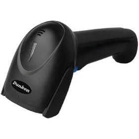 تصویر بارکدخوان ( اسکنر بارکد) یک بعدی لیزری بی سیم دانکن مدل D2100G dunken 2100G barcode scanner