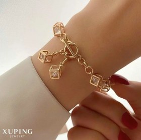 تصویر دستبند زنانه ژوپینگ کد 1080252 طرح طلا با الماس 