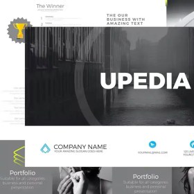 تصویر قالب پاورپوینت اینفوگرافیکUPEDIA 