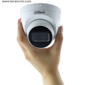 تصویر دوربین میکروفن دار دهوا HAC-HDW1400TRQP-A-0280B Dahua DH-HAC-HDW1400TRQP-A 4-MP HDCVI IR Dome Camera