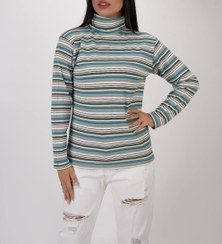 تصویر بلوز یقه اسکی زنانه جنس حصیری 