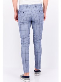 تصویر شلوار کت مردانه با فیت معمولی طرح چهارخانه، ترکیب آبی برند selected homme Men Regular Fit Checkered Suit Pant, Blue Combo