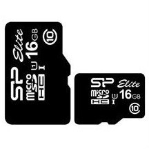 تصویر کارت حافظه microSDHC سیلیکون پاور مدل Elite سرعت85MBps با آداپتور SD ظرفیت 16 گیگابایت 