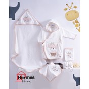 تصویر سرویس حوله نوزاد مادرکر مدل LITTLE KING سایز ۵ تیکه 