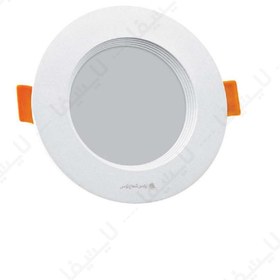 تصویر چراغ سقفی گرد توکار پارس شعاع توس مدل سولاریس ۹ وات رنگ آفتابی 