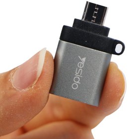 تصویر تبدیل OTG یسیدو Yesido GS07 MicroUSB To USB OTG Converter کابل تبدیل OTG USB To MicroUSB