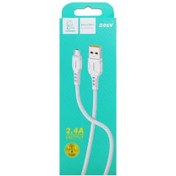 تصویر کابل شارژ فست اندروید DENMEN مدل D06V سفید 