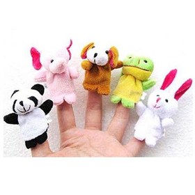 تصویر عروسک‌های انگشتی حیوانات در 10 قطعه برند generic 10-Piece Animal Finger Puppets