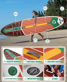 تصویر پدل برد 11 فوت DIXERO طرح چوب 