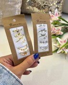 تصویر پک ۵ تایی انگشتر تک شاخ رنگ نقره ای 