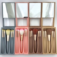 تصویر ست براش آرایشی ۵ تکه باکس دار مسافرتی 