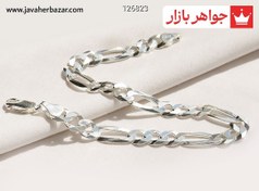 تصویر دستبند نقره مردانه مدل فیگارو عیار ۹۲۵ 