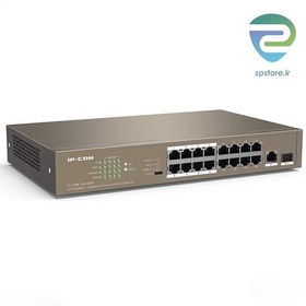 تصویر سوئیچ 16 پورت آی پی کام F1118P-16-150W ا IP-COM F1118P-16-150W 16FE+2GE/1SFP With 16-Port PoE Unmanaged Switch IP-COM F1118P-16-150W 16FE+2GE/1SFP With 16-Port PoE Unmanaged Switch
